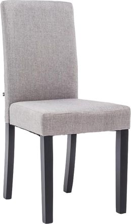 Clp Silla De Comedor Ina En Tela Gris Claro Negro