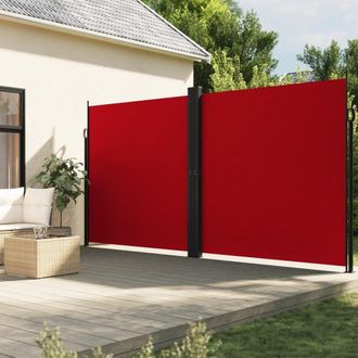 Berkfield Home Retractable Side Awning Red 220x600 cm