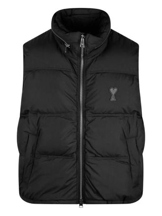 Ami Ami de Coeur down puffer gilet - men - Duck Down/Polyamide/Polyamide/Duck Feathers - S - Black