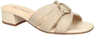 Easy Street Onyx Slide Sandal in Beige Woven at Nordstrom, Size 8.5