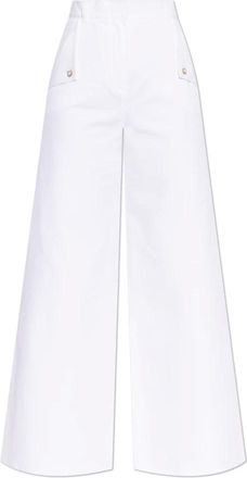 Max Mara Dames, Broeken, Wit, Maat: XS Katoen