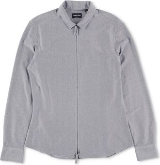 Giorgio Armani Slim-Fit Zip-Up Shirt Size L