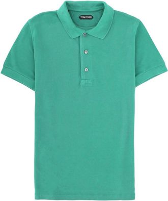 Tom Ford Green Shirt Collar Polo