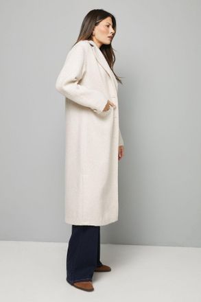 Wallis Womens Collared Cuff Detail Maxi Coat - Cream - Size 16 UK