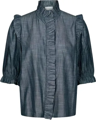 Neo Noir Mujer, Blusas y Camisas, Azul, Talla: L
