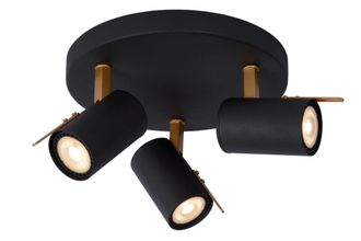 Lucide GRONY Dimmable Stylish Indoor Rotatable LED Ceiling Spotlight GU10 in Black