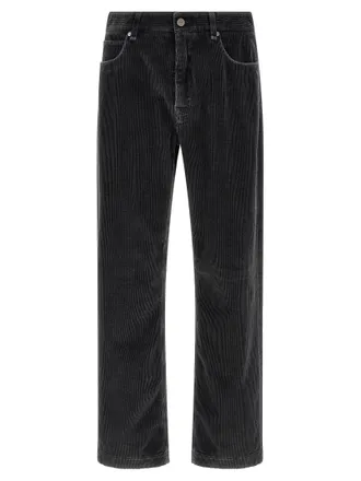 Fendi Gray Cotton Casual Mens Pants