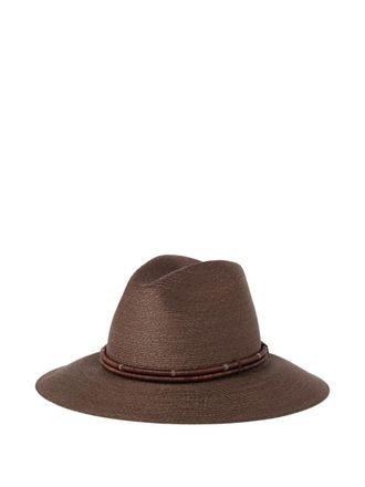 Brunello Cucinelli Fedora con design intrecciato - Marrone