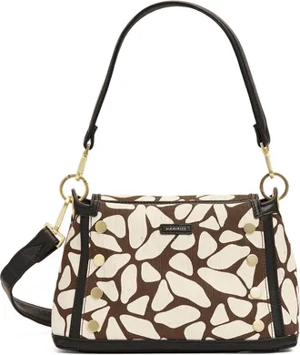 Hammitt Hammitt Bryant Giraffe Brushed Gold Red Zip Med