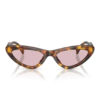Miu Miu Sunglasses Mub11 Su 14 L4 I0 Honey Brown/Pink Women