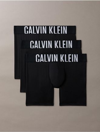 Calvin Klein Mens Intense Power Air 3-Pack Boxer Brief - Black - XL