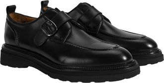 Desa Man Slip-On Shoes - Leather Upper, Adjustable Strap, Waterproof, Breathable | Black - 42