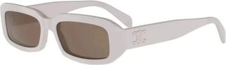 Celine Triomphe Zonnebril - Heren - Zonnebrillen - Wit - 54 MM - Accessoires