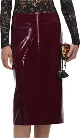 Self Portrait Gonna Midi in Vinile - - Skirts - Donna - Viola - S