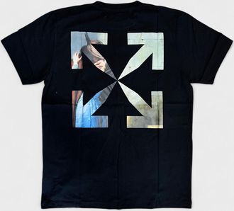 Off-white Mens Arrow Slim T-Shirt Black Francesco Hayez - Size Large