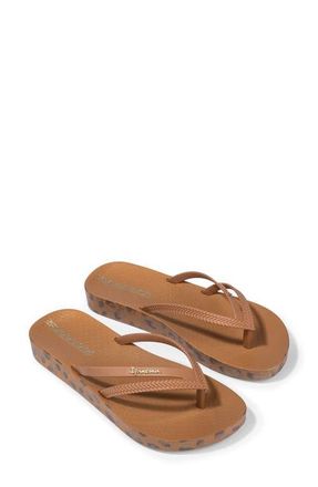 Ipanema Bossa Soft V Flip Flop in Brown/gold at Nordstrom, Size 10