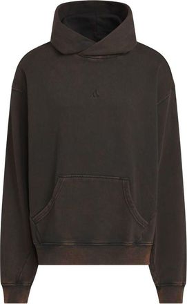 adidas Washed Fleece Hoodie Asia Sizing Black KG7314