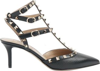 Valentino Pumps, female, Black, Size: 5 1/2 US Rockstud Ankle Strap Pump
