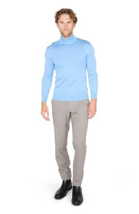 Lords of Harlech Ronan Merino Wool Turtleneck Sweater in Sky at Nordstrom, Size Xx-Large
