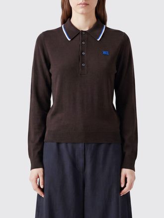 Wales Bonner Polo in maglia di lana a maniche lunghe con profili a contrasto