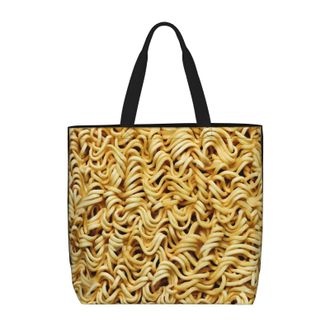 Generic Women Handbag Ramen Noodle Soup Pattern Women Beach Bag Large Capacity Retro Beach Travel Bags, For Christmas, School, Birthday, Swim, Graduation