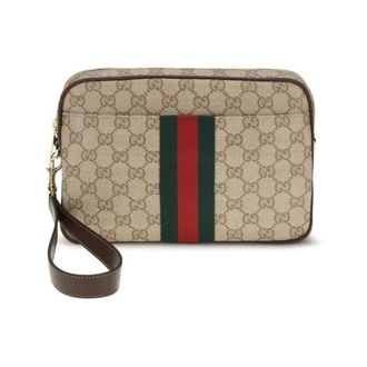 Gucci Ophidia GG Supreme Canvas Pouch - Bags - Hombre - Beige - ONE SIZE