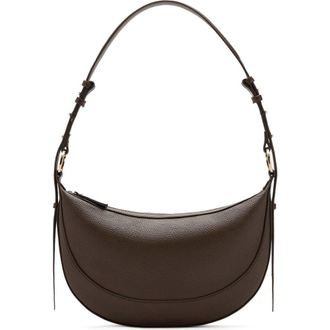 Mango Oval Faux Leather Shoulder Bag in Khaki at Nordstrom