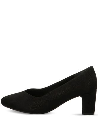 Gabor glitter-detail block-heel pumps - women - Calf Leather/Calf Suede/Calf Leather - 38 - Black