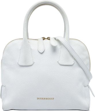Burberry Pre-owned Burberry Small Grained Calfskin Greenwood Satchel Ladies 080CDFXGHZ6WCNNX
