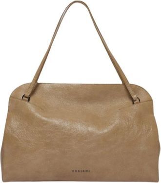 Orciani Lido Duffle Bag - Dames - Schoudertassen - Beige - ONE Size - Leer - Tassen