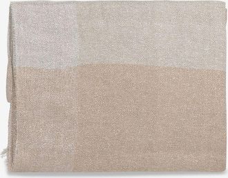 Fabiana Filippi Feiner glitzernder Webschal aus Leinen und Lurex