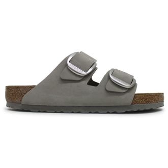 Birkenstock Arizona Big Buckle Nubuck Leather Unisex Casual Sandals - Dove Gray - Size:UK 4.5