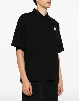 Kenzo Mens Boke Flower 2.0 Logo Relaxed Polo Shirt Black Clothing > & T-Shirts