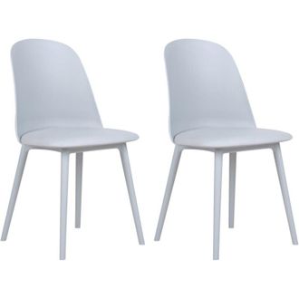 Beliani Set of 2 Dining Chairs FOMBY Light Blue