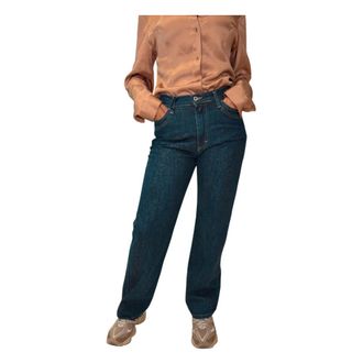 Please Straight Jeans, female, Blue, Size: L Wide-leg Jeans