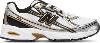New Balance Mens 740 - Running Shoes White/Black/Gold Size 10.0