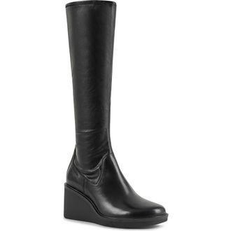 Vagabond Deena Platform Wedge Knee High Boot in Black at Nordstrom, Size 11Us
