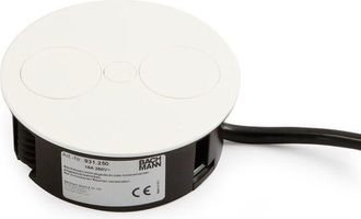 Bachmann Modulo Embutir Twist 2tomas Blanco Mate, Twist Es Un M&oacute;dulo De Enchufes Ideal Para Ambientes De Oficina, Cocina Y Hogar En General.con Un Dise&ntilde;o Compa