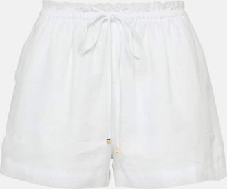 Heidi Klein White Bay linen shorts