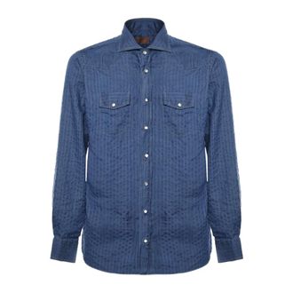 Borriello Denim Shirt - Heren - Spijkeroverhemden - Blauw - M - Denim - Overhemden