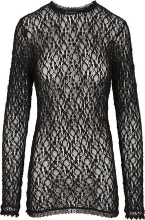 Isabel Marant Brany-Gb Top - Dames - Longsleeves - Zwart - S - Katoen - Tops