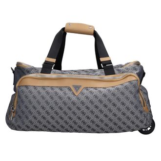 Guess Fabric trolley duffle bag met imitatielederen details - Heren - Weekendtassen - Grijs - ONE Size - Leer - Tassen