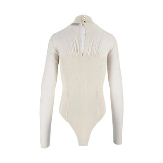 Elisabetta Franchi Body de Tricot - Tops - Mujer - Beige - XS
