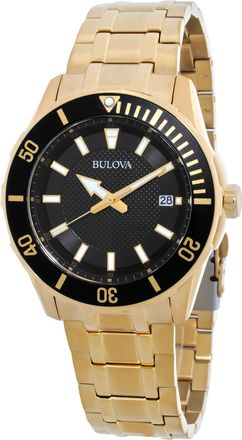 Bulova Quartz Black Dial Mens Watch 98B442