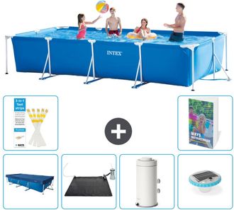 Intex Piscina Con Estructura Rectangular - 450x220x84 Cm - 7-piezas S76