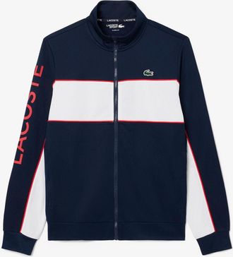 Lacoste Mens Branding Zipped Tennis Sweatshirt in Multi colour - Multicolour - Size X-Large