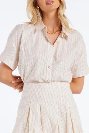 Bishop + Young Palma Poplin Top in Micro Polka Dot at Nordstrom, Size Medium