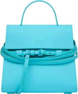 Moschino Tie Me Small Jelly - Dames - Handtassen - Blauw - ONE Size - Tassen