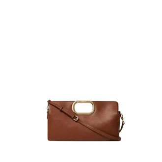 Twinset Tassen, Dames, Bruin, ONE Size, Leer, Lila Clutch