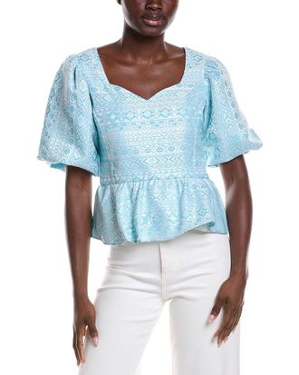 Sail to Sable Sail To Sable Puff Sleeve Peplum Top